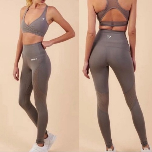 3/$30 🍂 Gymshark Fusion Grey Leggings - Picture 1 of 8